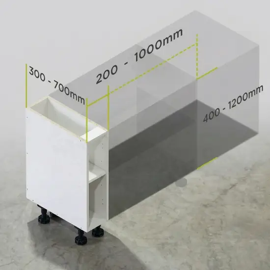 True Custom Sizing Flat Pack Cabinets